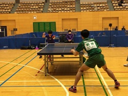 男子決勝・1番<br />
宮川(明治大)3-1 野田(専修大)